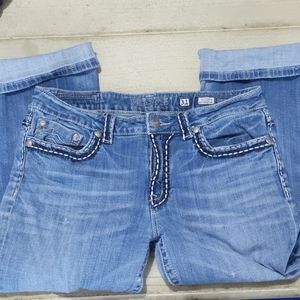 Miss Me Boyfriend Cuffed Capris Size 31